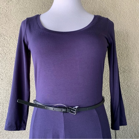 “Calvin Klein” Indigo Blue Fit & Flare Midi-Dress size 8 - Picture 7 of 12